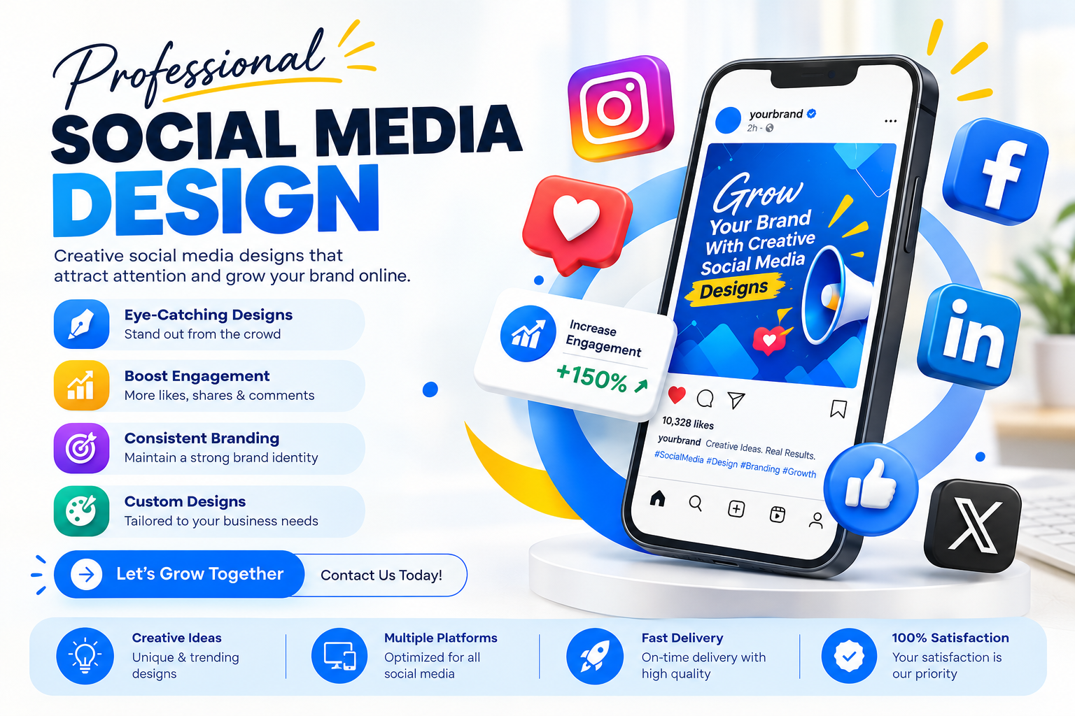 Social media design and digital content